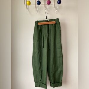 COS Army Green Pants with Tapered Leg, Ankle Length